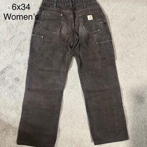 Carhartt Women's Brown Work Pants, 6x34